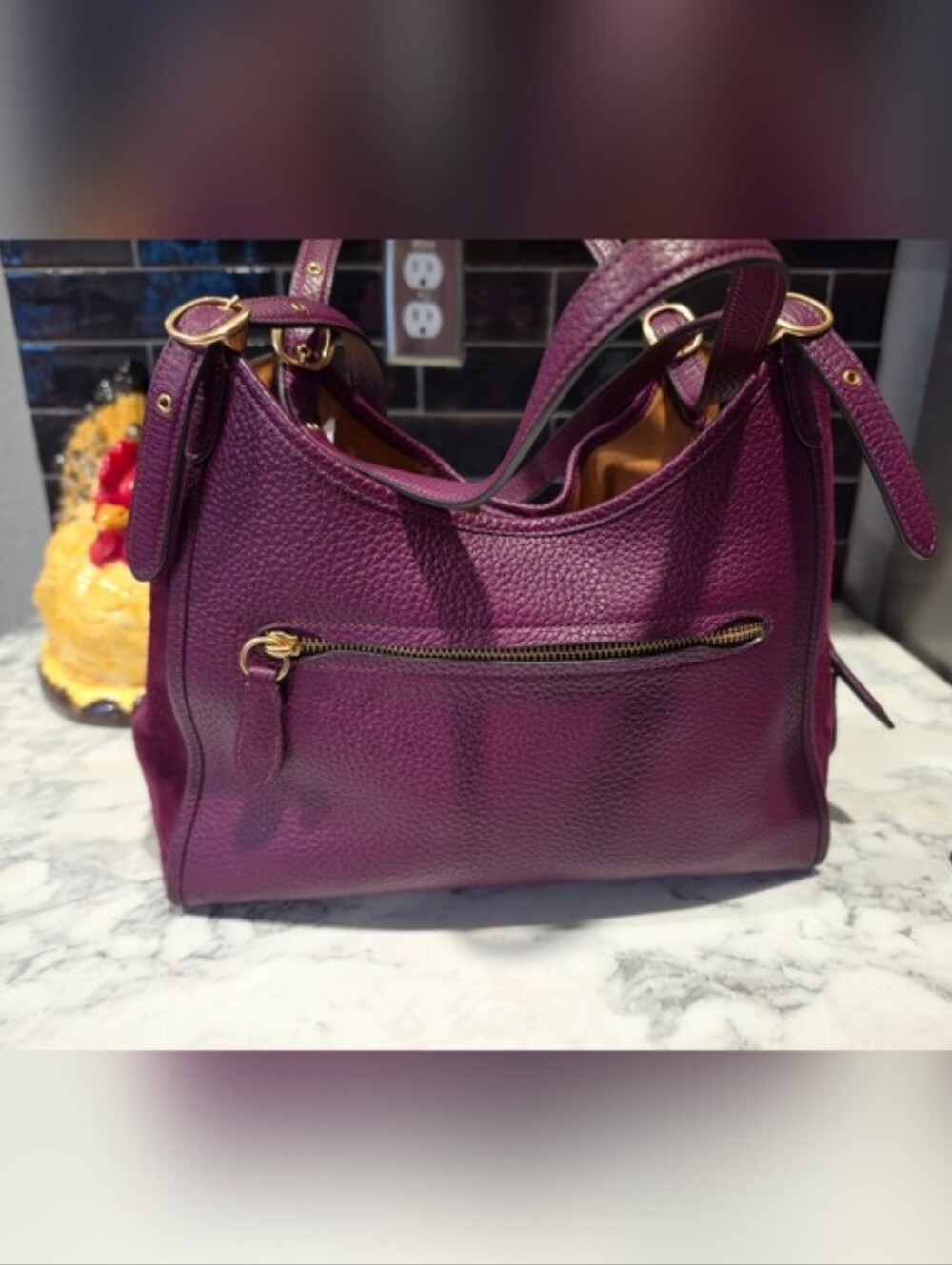 Coach Deep Berry Lori Shoulder Bag - Picture 2 of 9